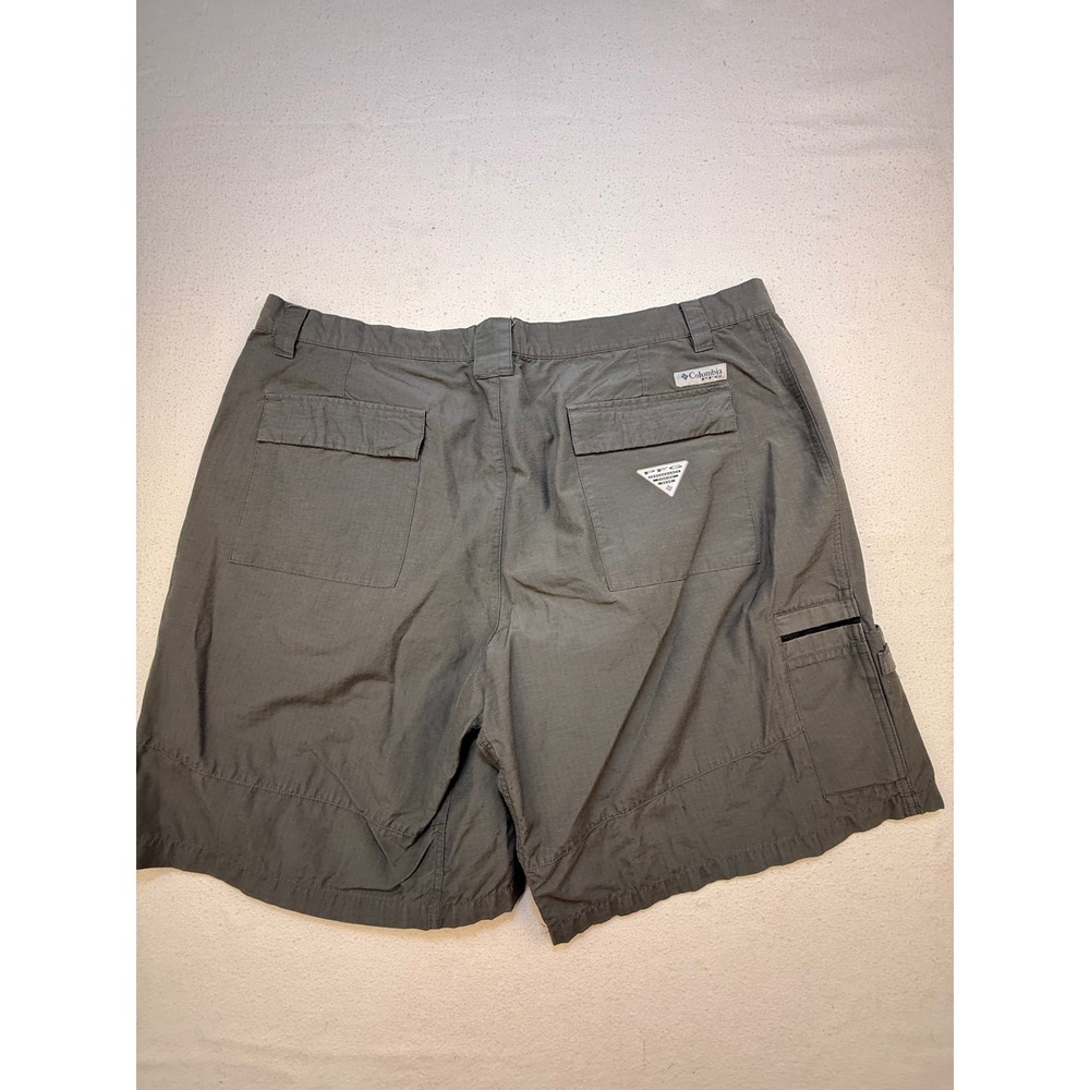 Columbia Shorts Mens 42 Grey PFG Performance Fishing Gear‎ Omni-Shade Ripstop - Picture 5 of 8